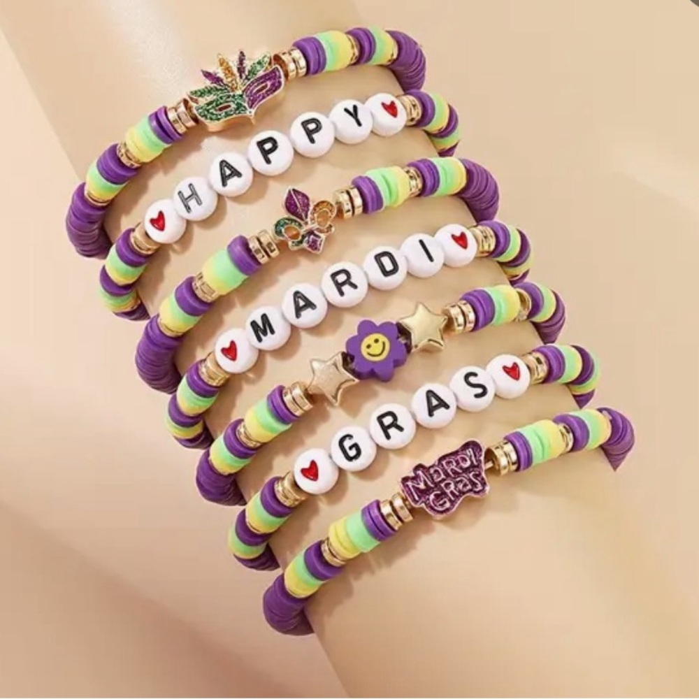 Mardi Gras bracelet